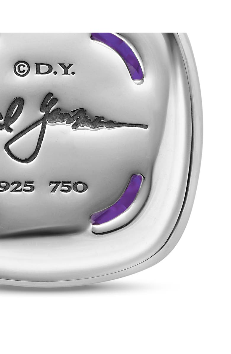 David Yurman Albion<sup>®</sup> Pendant in Sterling Silver with 18K Yellow Gold & Amethyst, 15mm, Alternate, color, Amethyst