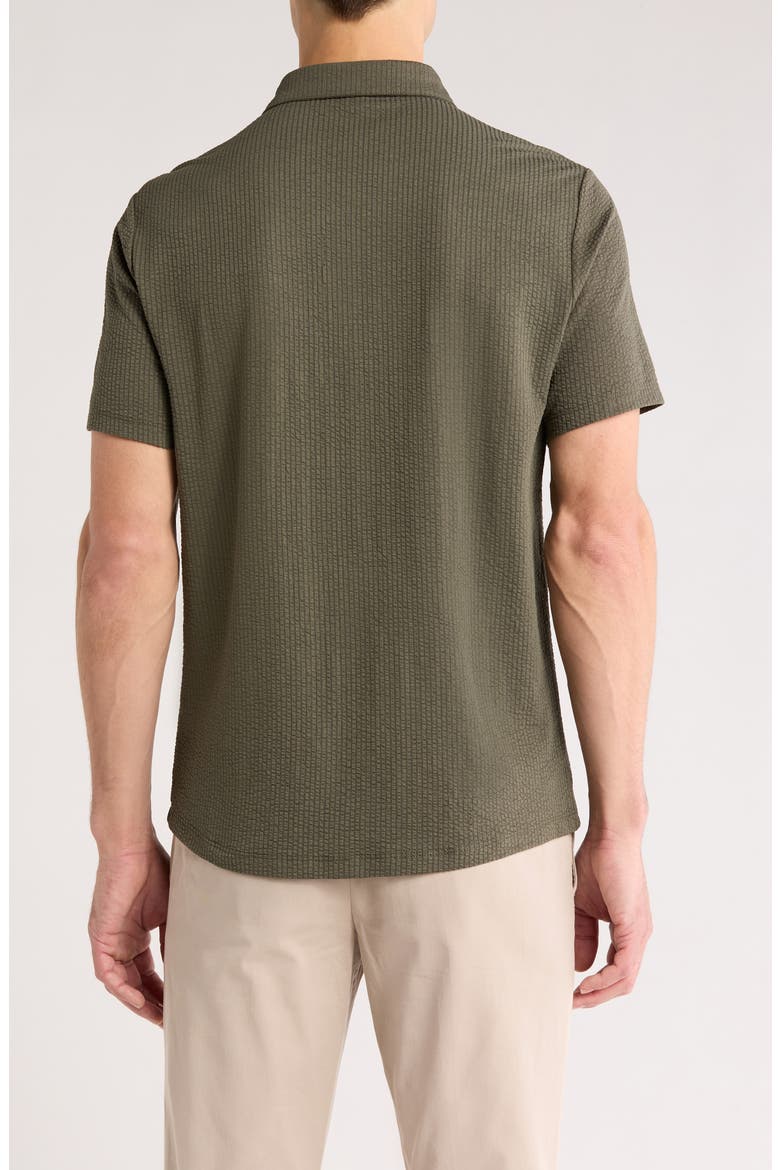 Manny Short Sleeve Knit Button-Up Shirt, Alternate, color, DARK OLIVE
