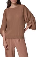 Donna Karan New York Wool & Cashmere Overlap Button Crewneck Sweater