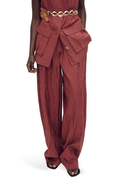 Pleated Wide Leg Pants