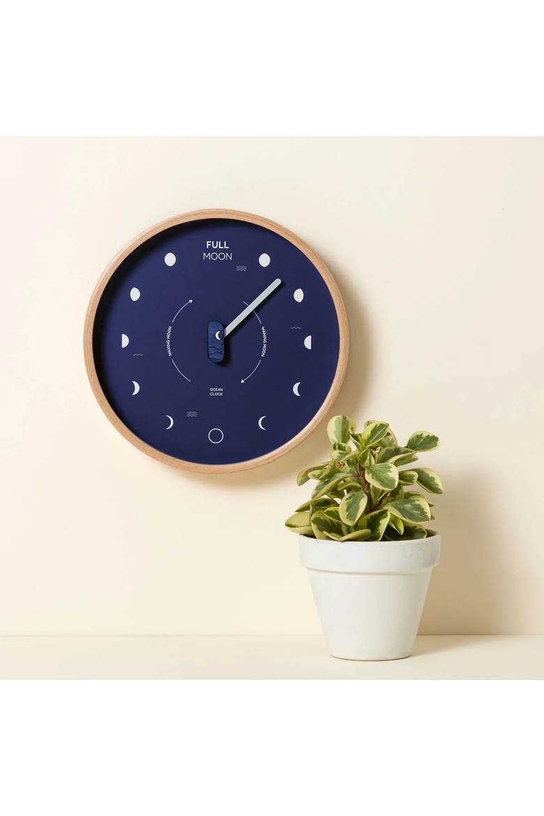 Monthly Moon Phase Clock by Ocean Clock, Alternate, color, Multi