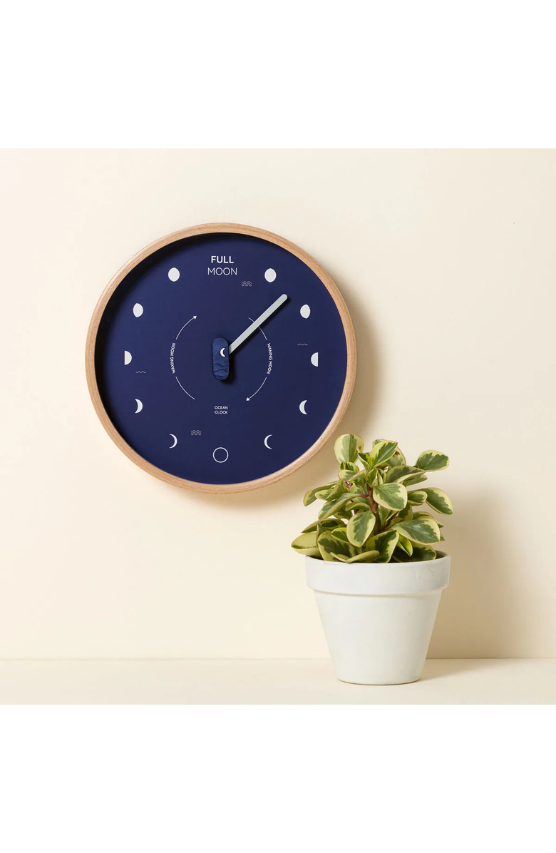 Uncommon Goods Monthly Moon Phase Clock by Ocean Clock, Alternate, color,