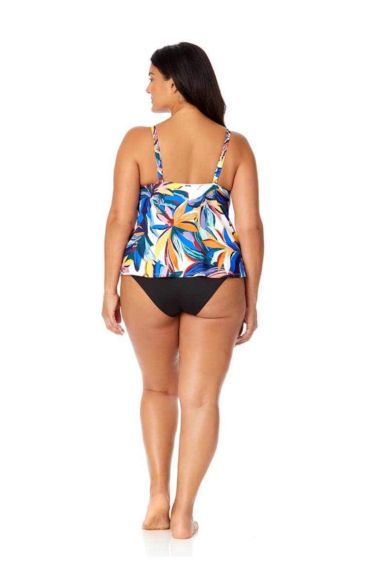 Anne Cole Plus Women's Plus Riviera Floral Easy Triangle Tankini Swim Top, Alternate, color, Riviera Floral