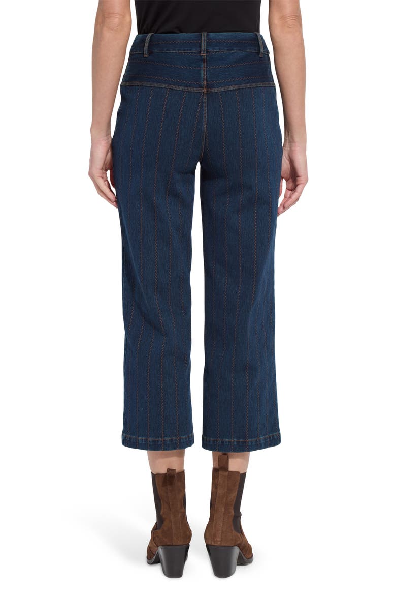 Landon Embroidered Crop Jeans, Alternate, color, INDIGO
