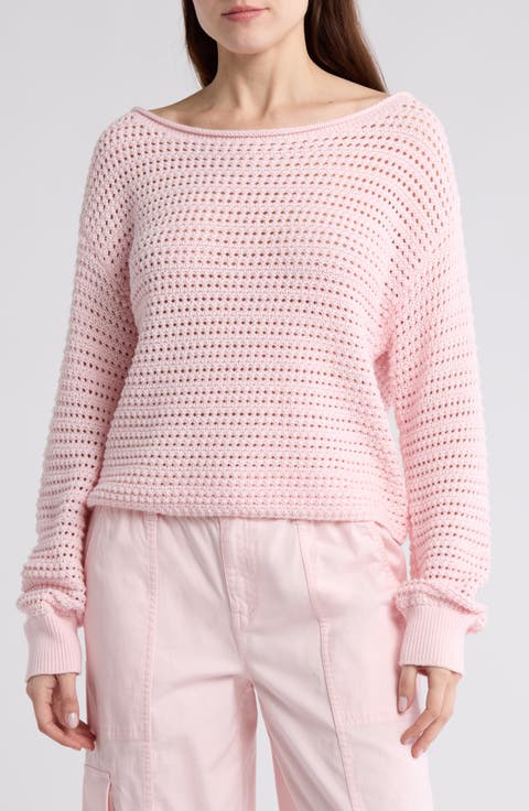 Open Stitch Cotton Sweater