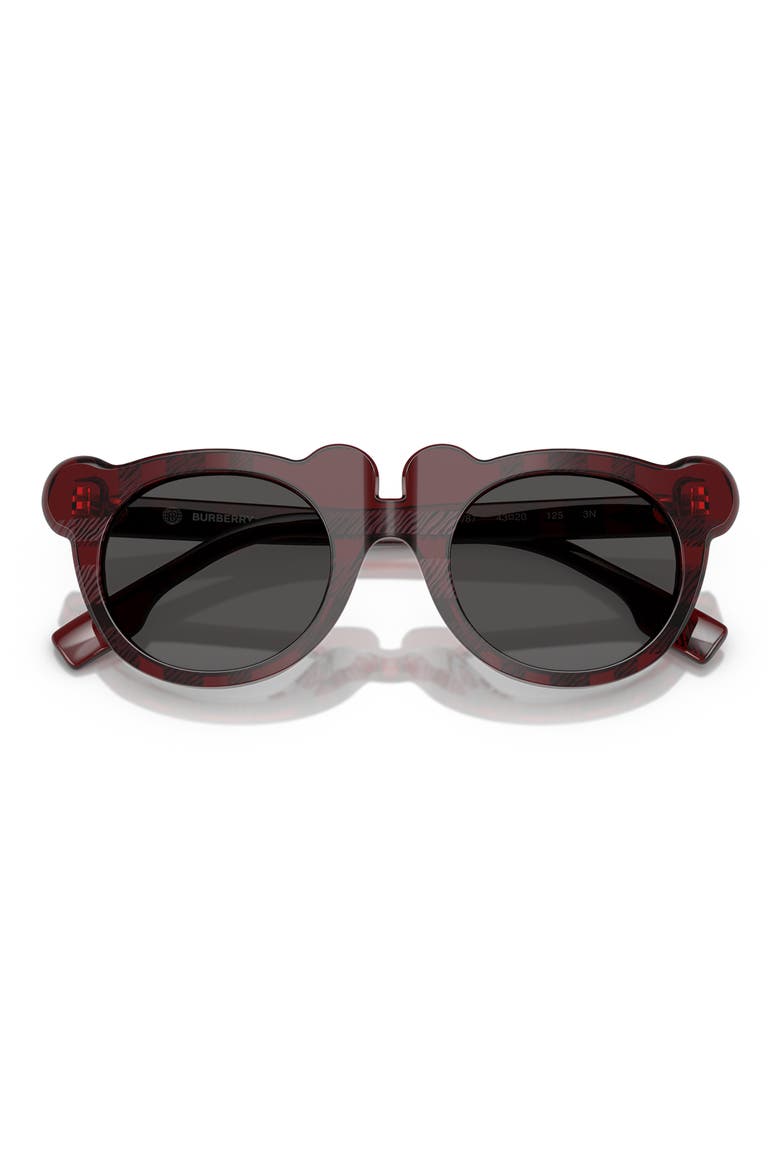 Kids' 43mm Irregular Sunglasses, Alternate, color, CHECK RED / DARK GREY