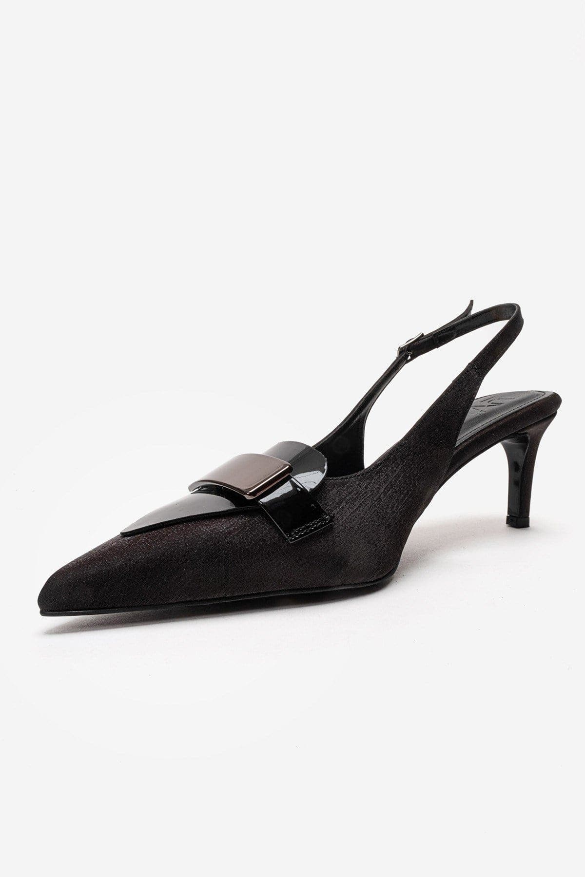 Sollenne Stiletto Pump, Alternate, color, Black Satin