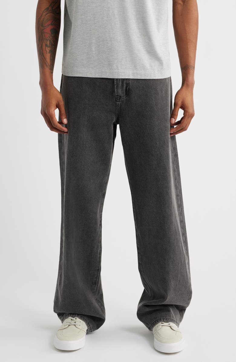 SANTO STUDIO Medici Wide Leg Jeans, Main, color, Black Stone Washed