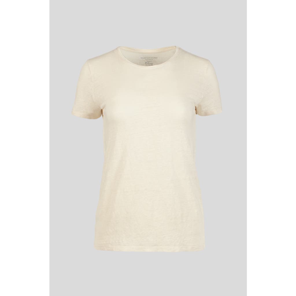 Majestic Cashmere Short-sleeve Crewneck Top