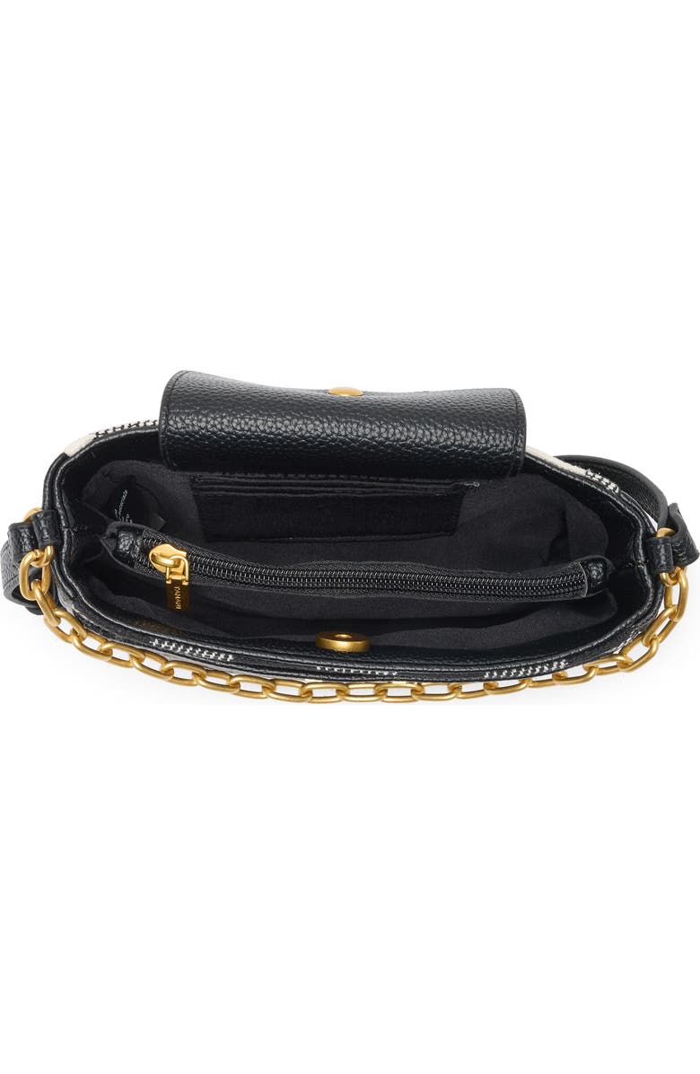 Tahari Hollis Gingham Crossbody Bag, Alternate, color, Black