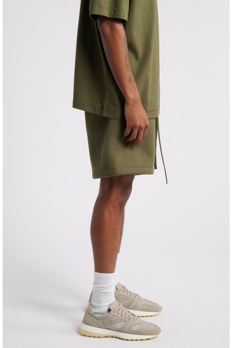 Cotton Blend Fleece Soccer Sweat Shorts, Alternate, color, MILITARY