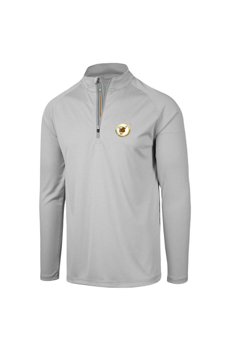 LEVELWEAR Men's Levelwear Gray San Diego Padres Orion Historic Logo Raglan Quarter-Zip Jacket, Alternate, color, Gray