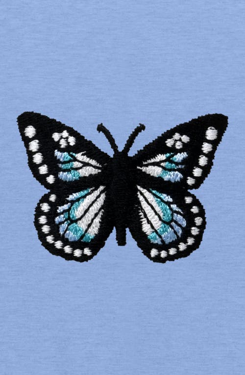 Dalix Womens Butterfly Midweight Hooded Sweatshirt In Blue