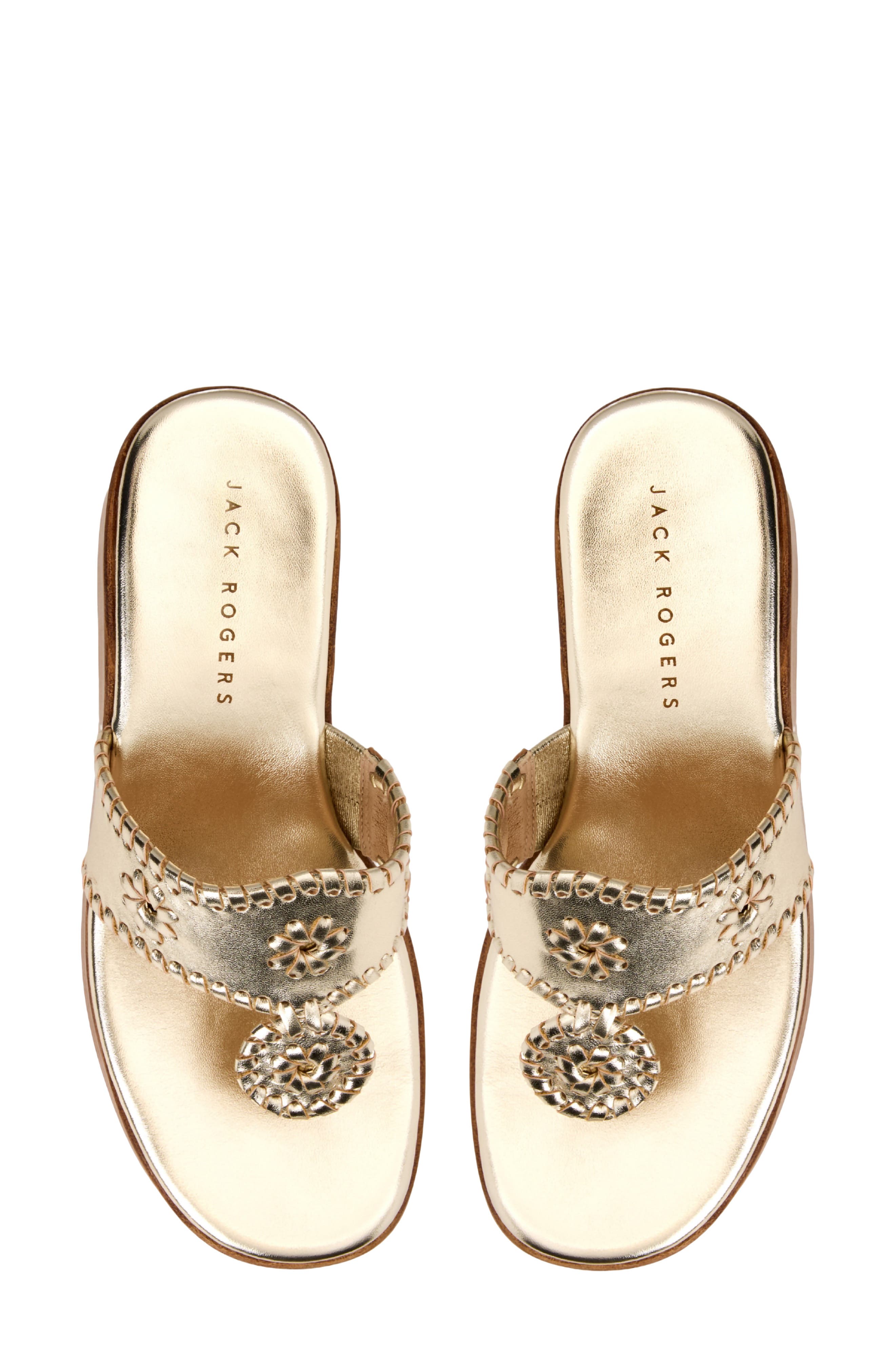 Jack Rogers Jacks High Wedge Sandal, Alternate, color, Platinum