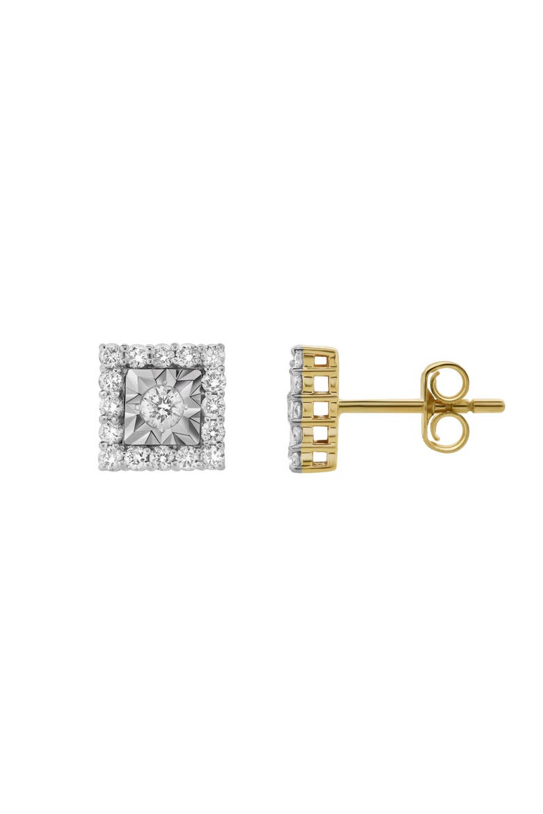 Legatum 10K Gold Diamond Unisex Earrings - 0.49 Cts, Main, color, 10K Yellow Gold