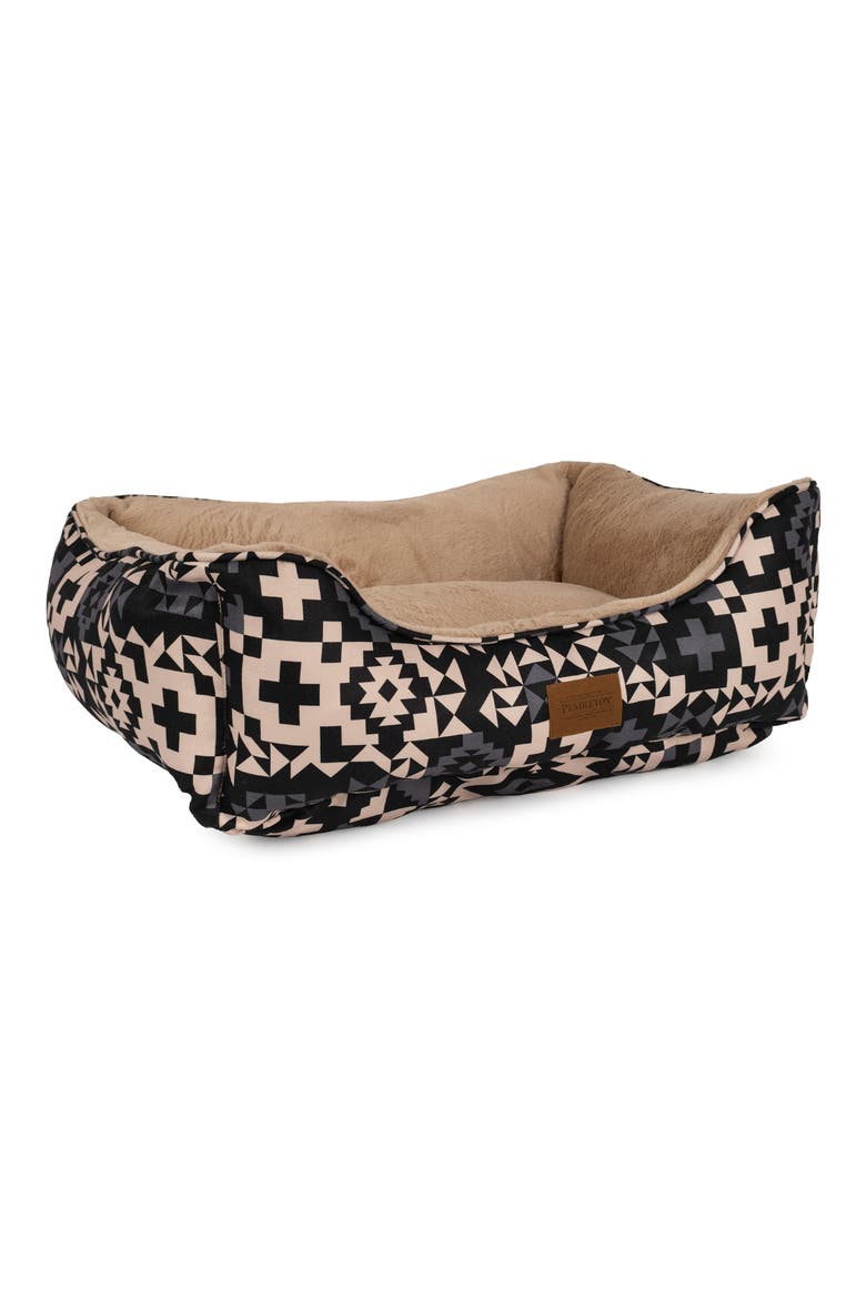 Faux Fur Kuddler Dog Bed, Alternate, color, BLUE RIDGE BLACK