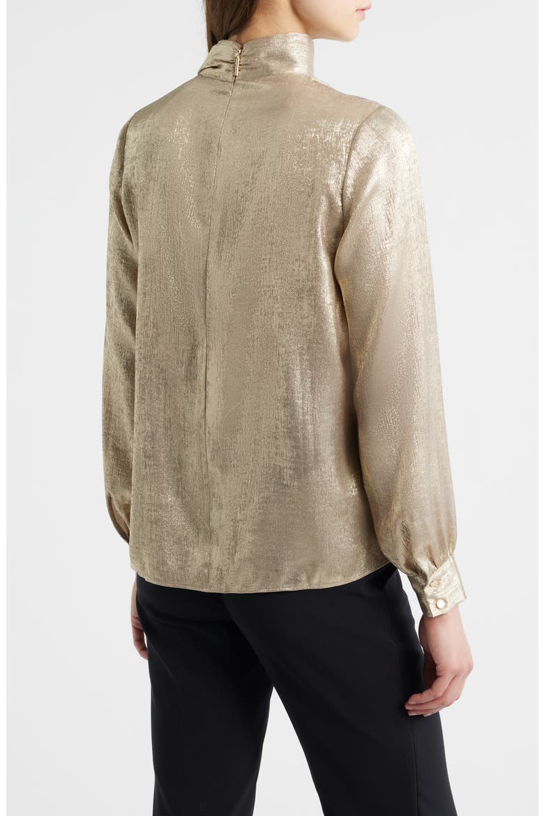 The Jaden Metallic Silk Blend Top, Alternate, color, METALLIC GOLD