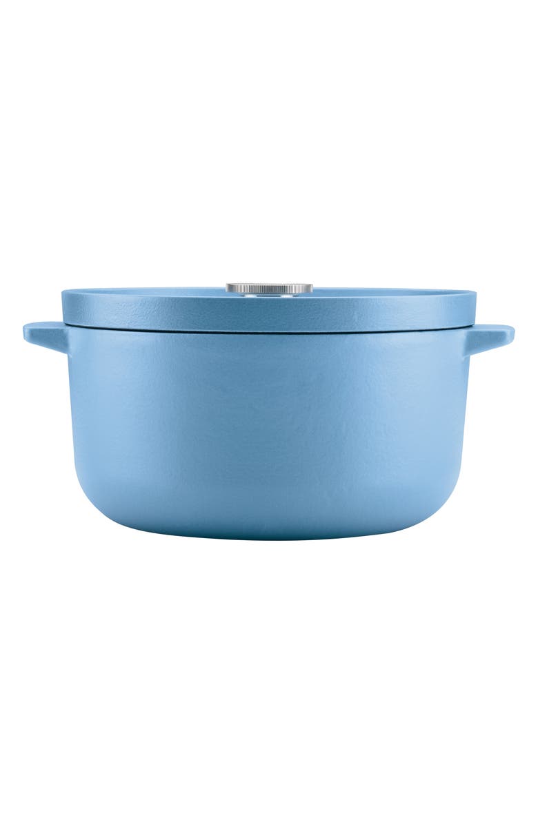 KITCHENAID 6-Quart Enameled Cast Iron Dutch Oven, Main, color, Blue Velvet