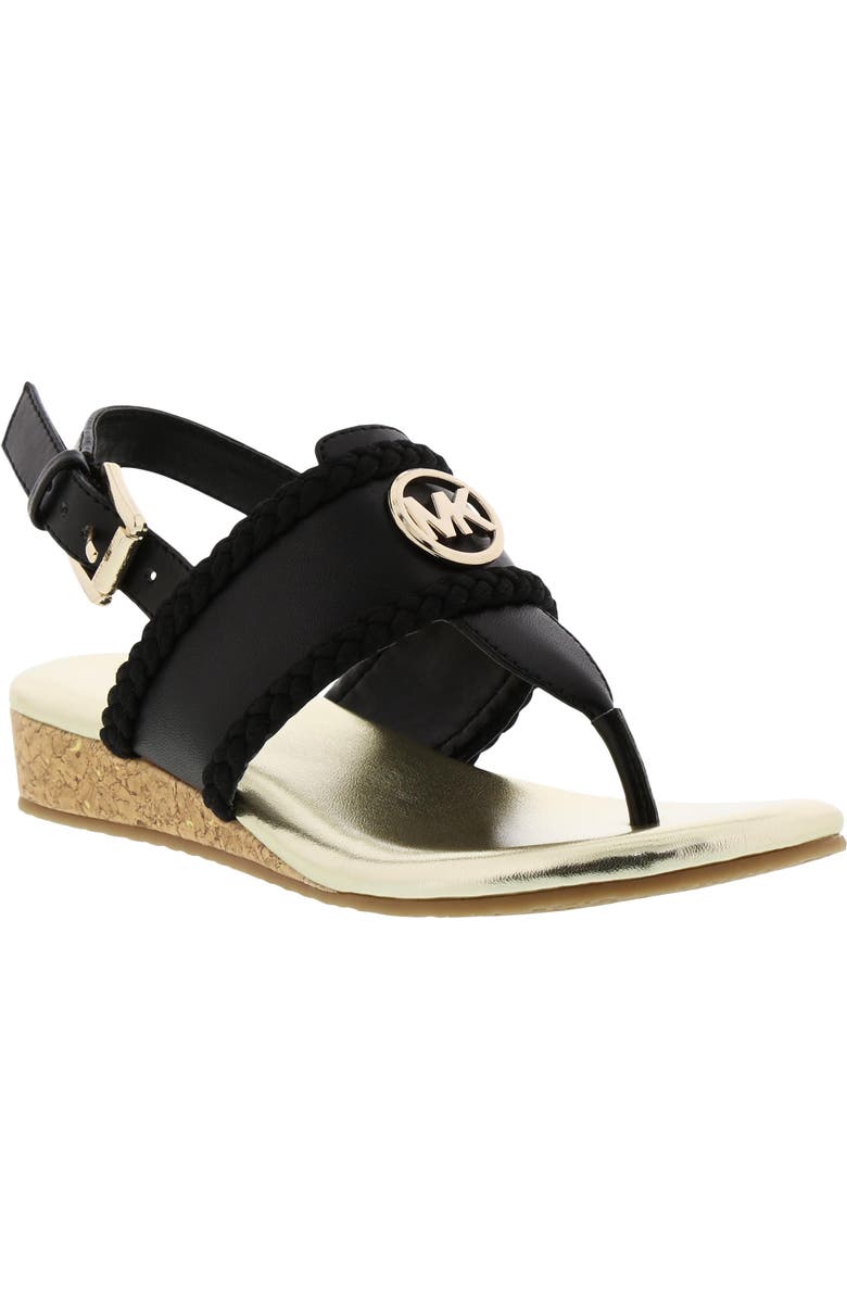 MICHAEL Michael Kors Perry Discover Metallic Thong Sandal, Main, color,