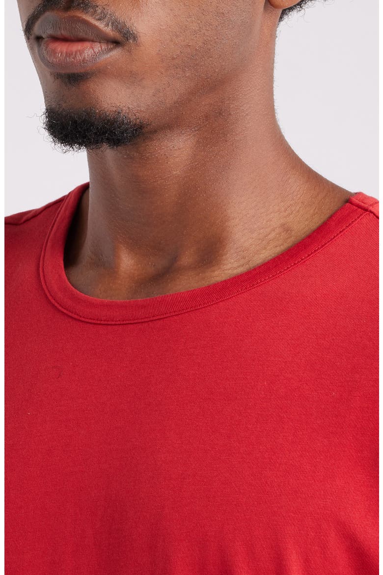 Crop Cotton T-Shirt, Alternate, color, RED