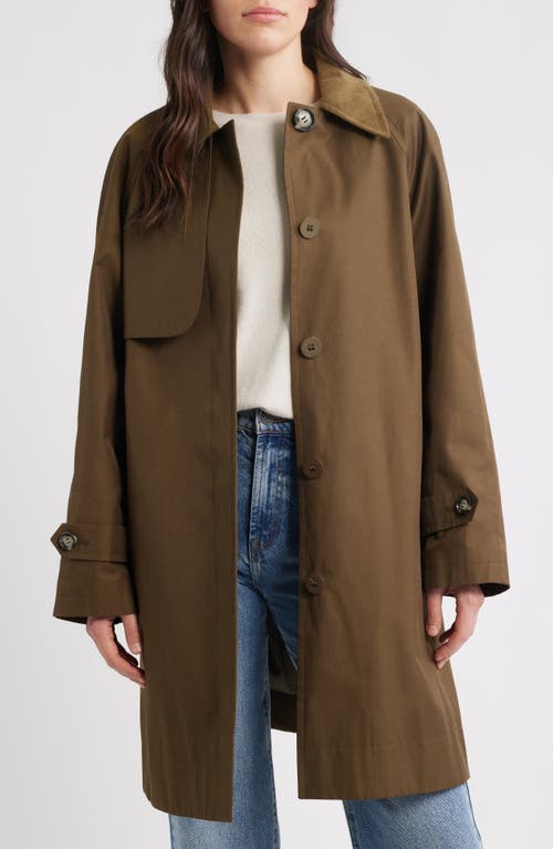 Sam Edelman Corduroy Collar Raincoat