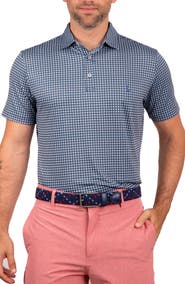 TailorByrd Square Geo Printed Performance Polo