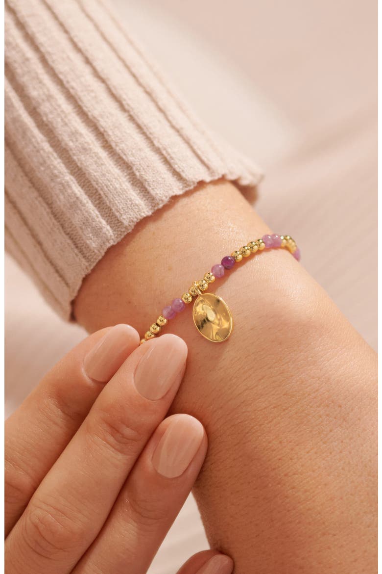 Birthstone A Little Bracelet in Gold-Tone Plating, Alternate, color, October
