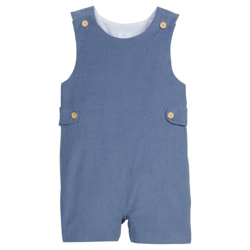 Little English Kids' Corduroy Button Tab John John In Blue