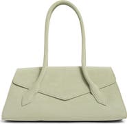 BCBG Pointed Flap Faux Leather Shoulder Bag