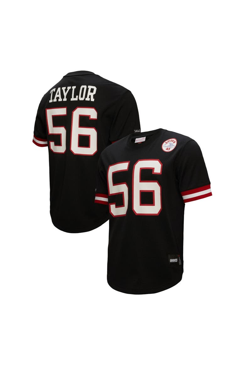 Men's Mitchell & Ness Lawrence Taylor Black New York Giants Retired Player Name & Number Mesh Top, Main, color, Black