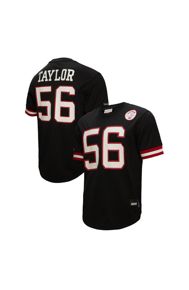 Mitchell & Ness Men's Mitchell & Ness Lawrence Taylor Black New York Giants Retired Player Name & Number Mesh Top, Main, color, Black