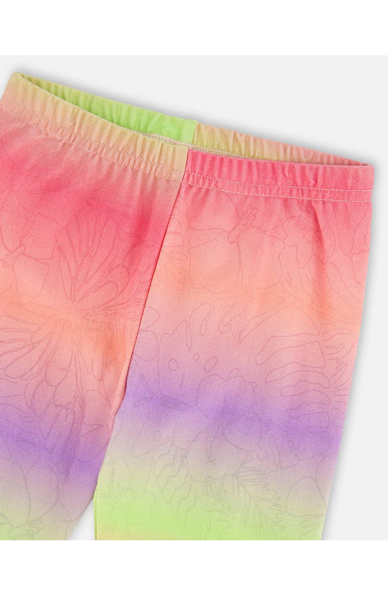 Deux par Deux Organic Cotton Elastic Waist Slim Fit Jersey Capri, Alternate, color, Multicolor