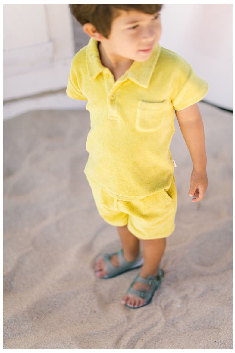 Kids' Classic Organic Cotton Terry Shorts, Alternate, color, CITRUS