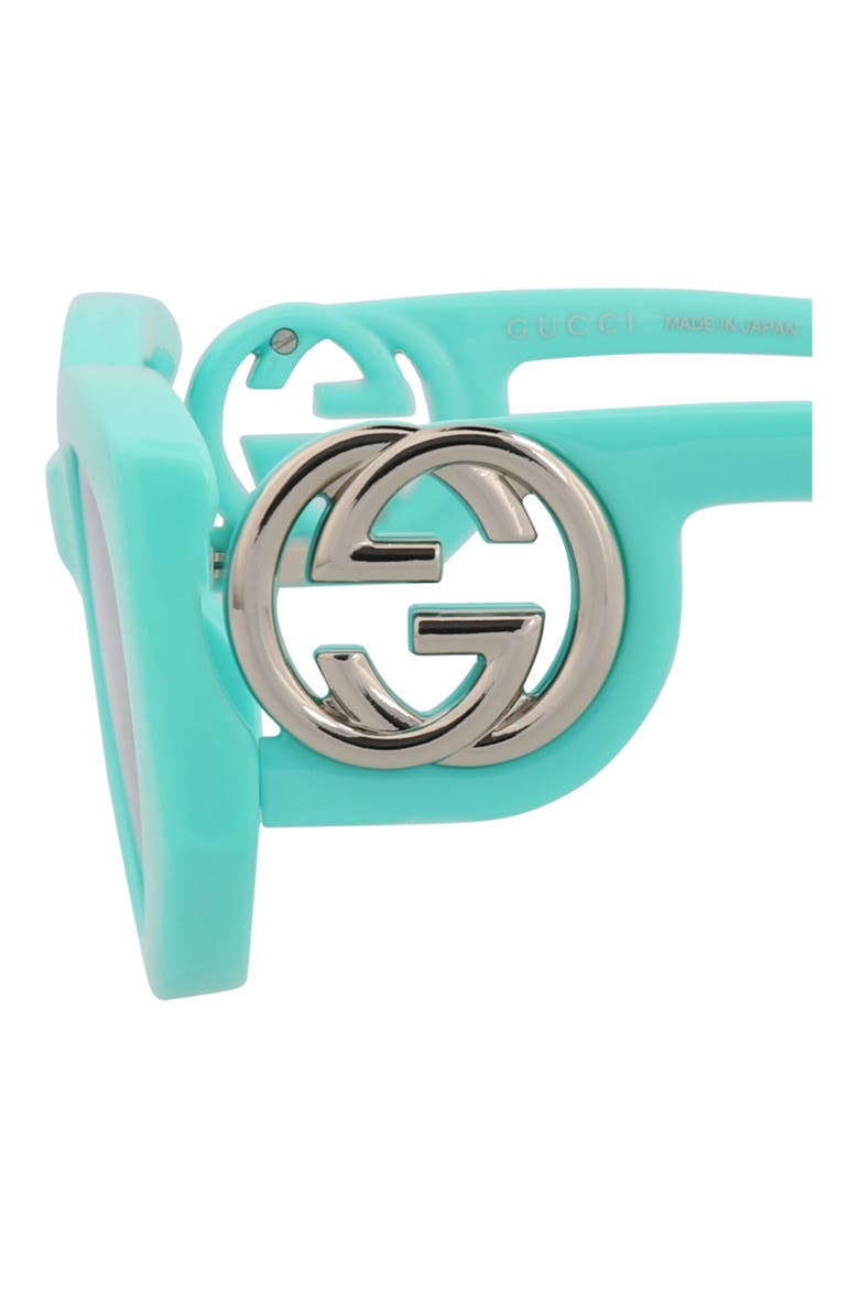54mm Modified Cat Eye Sunglasses, Alternate, color, LIGHT BLUE