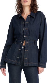 Favorite Daughter The Jade Pintuck Denim Jacket