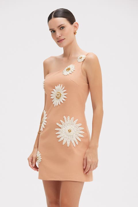 Tropic Linen One Shoulder Mini Dress