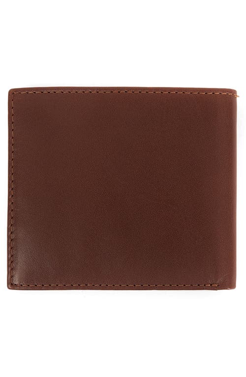 Barbour Men's Colwell Slimline Leather Billfold Wallet In Brown/classic Tartan