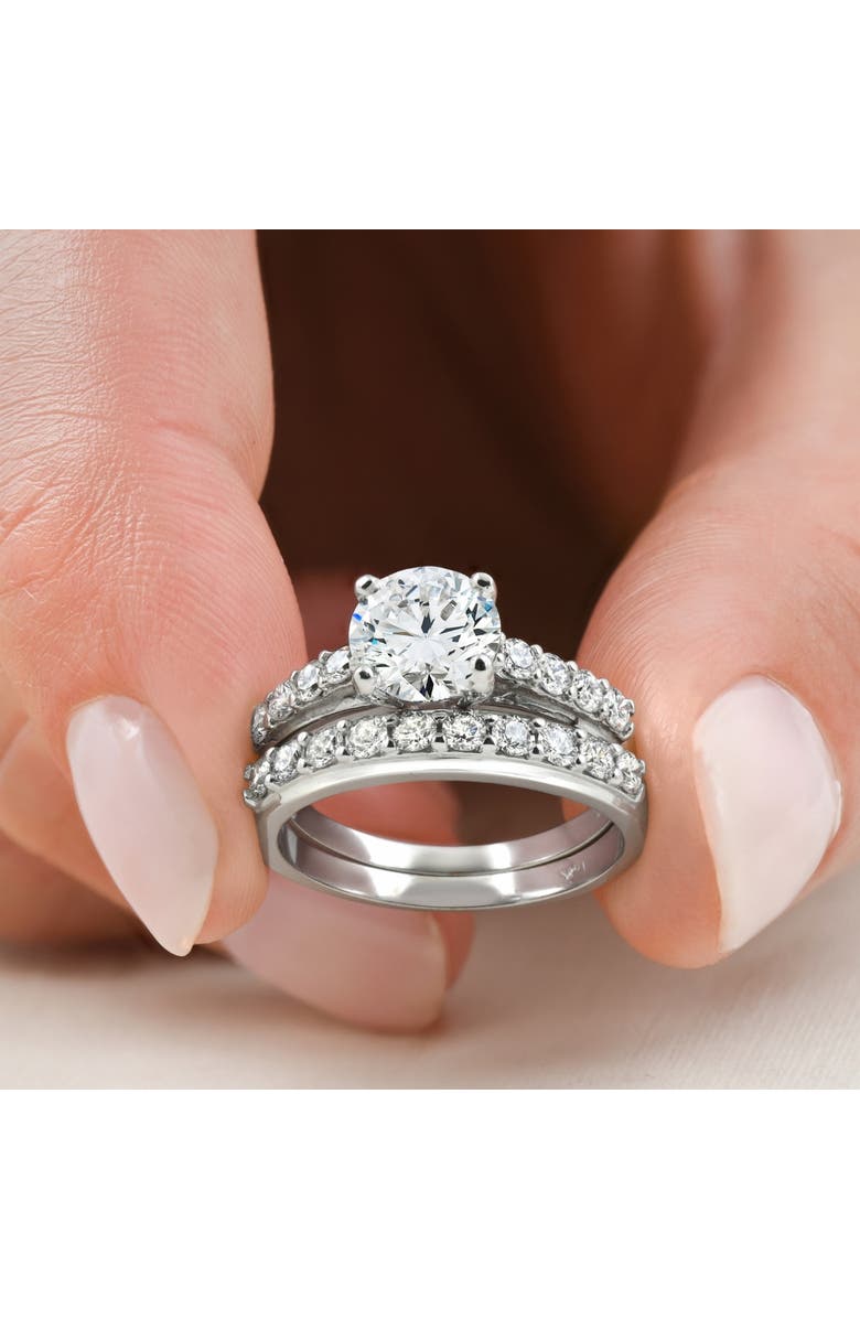 Bliss Diamond Certified 2 1/2Ct Diamond Engagement Wedding Ring Set 14k Gold Lab Grown, Alternate, color, 14K White Gold