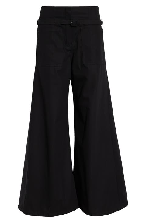 Cotton Canvas Palazzo Pants