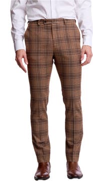 PAISLEY & GRAY Downing Slim Fit Plaid Dress Pants