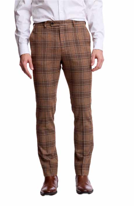 Downing Slim Fit Plaid Dress Pants