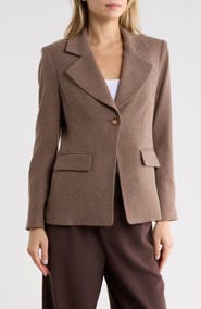 Veronica Beard Kessler Wool Blend Dickey Blazer