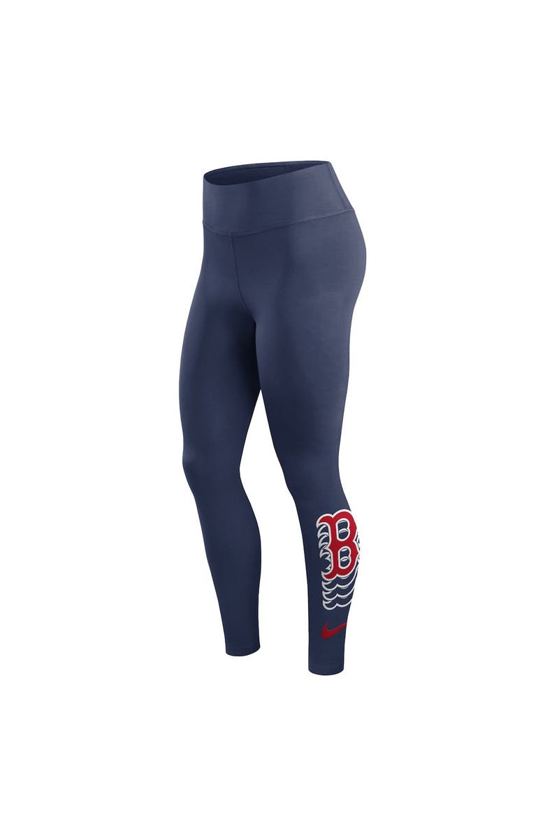 Nike Women's Nike Navy Boston Red Sox Logo Fade Performance 7/8 Length Leggings, Alternate, color,