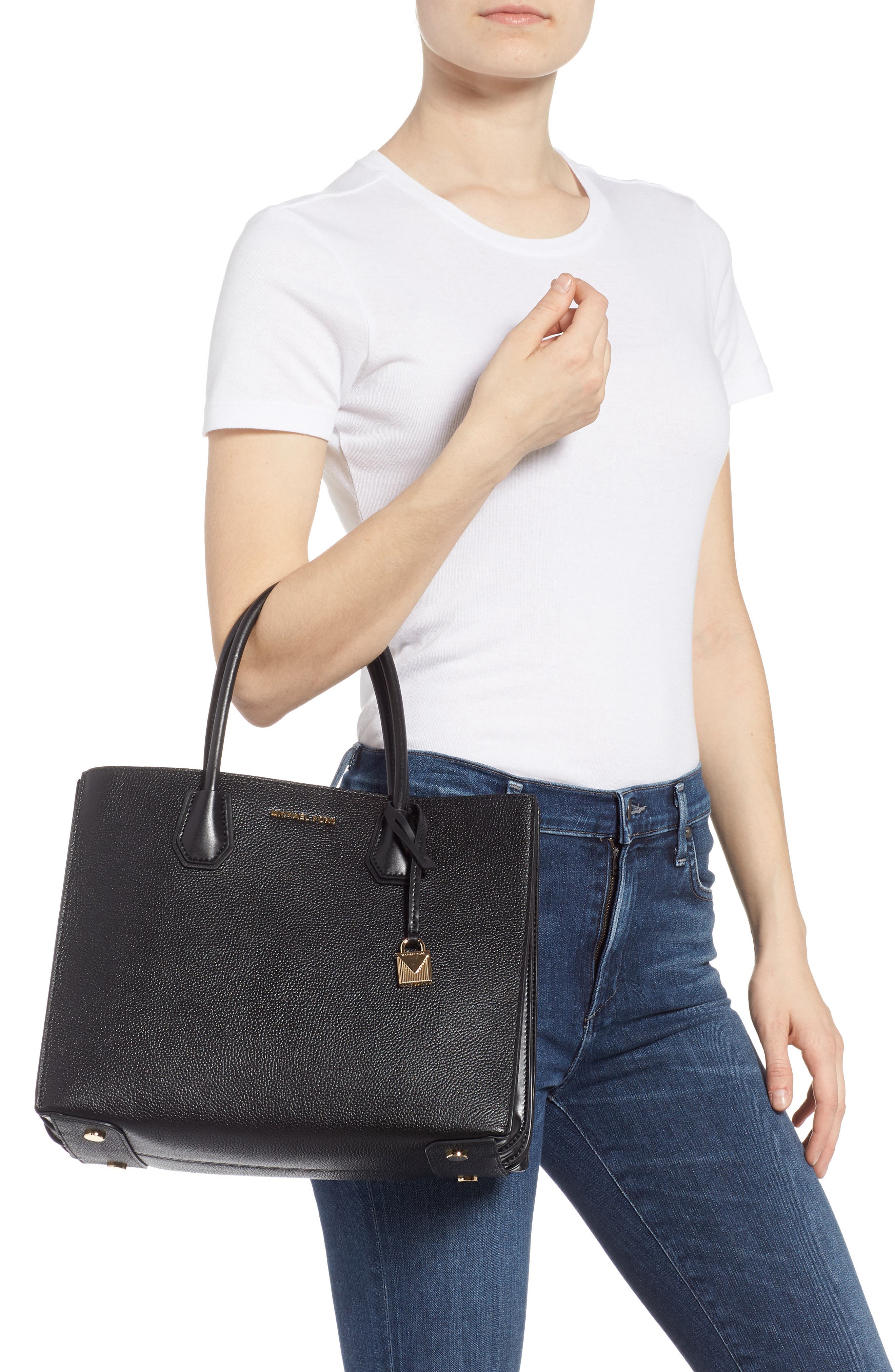 MICHAEL Michael Kors Large Mercer Leather Tote, Alternate, color, 