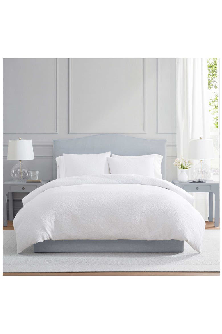 Garden Trellis Jacquard Comforter Set, Alternate, color, SPARKLING WHITE