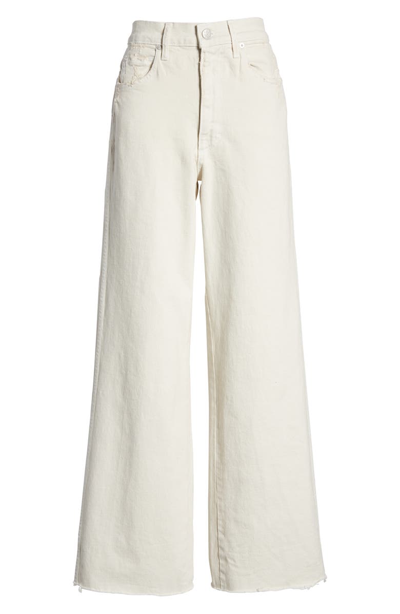 AMO Bella High Waist Raw Hem Ankle Flare Jeans, Alternate, color, 