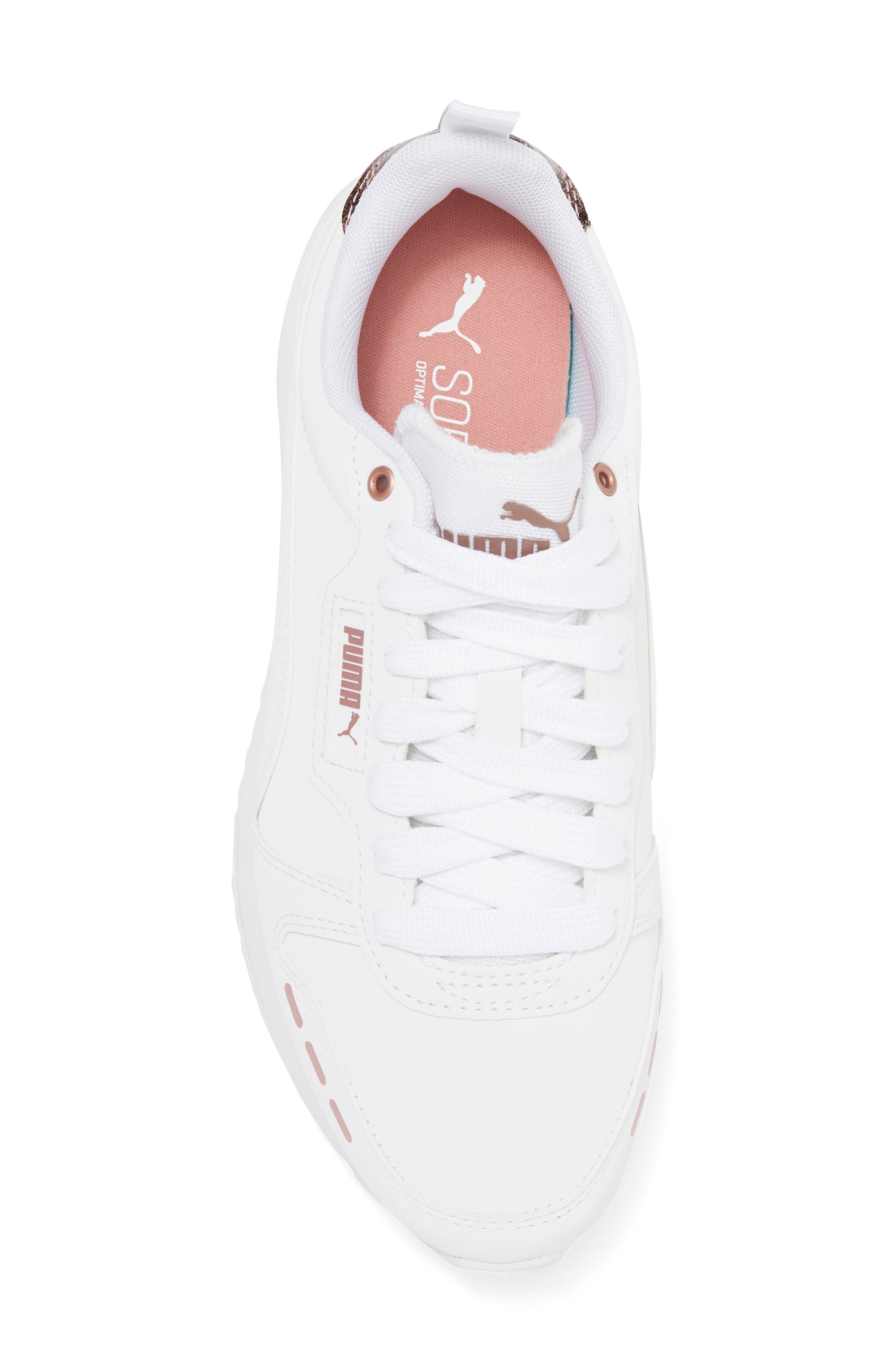 R78 Raw Metallics Athletic Shoe, Alternate, color, WHITE-WHITE-ROSE GOLD