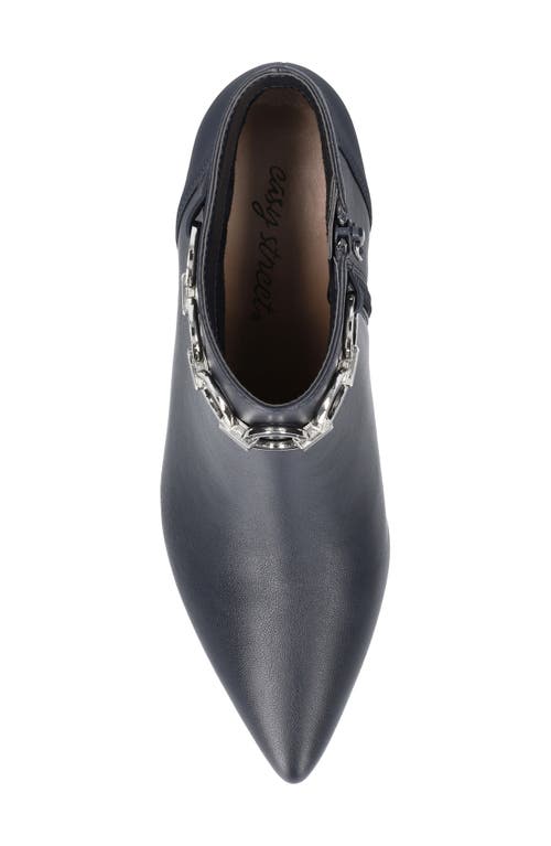 Easy Street Jinx Pointed Toe Kitten Heel Bootie In Black