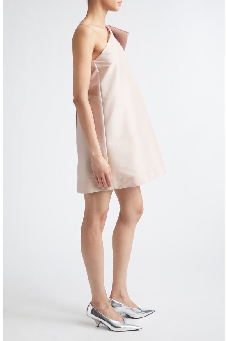 Winnette Bow Detail One-Shoulder Satin Minidress, Alternate, color, LIGHT PINK