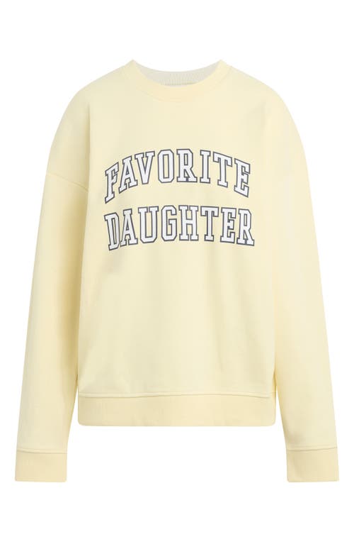 Shop Favorite Daughter Collegiate Cotton Blend Sweatshirt In Moonbeam